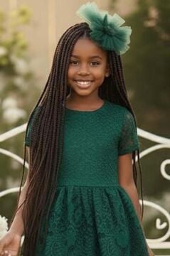 Kız Çocuk Üzeri Dantel İşlemeli İçi Astarlı Simli Yeşil Abiye