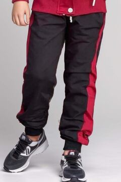 Erkek Çocuk Üzeri Todays Mod Yazı Ve Şerit Detaylı Kapüşonlu Bordo Eşofman Takım