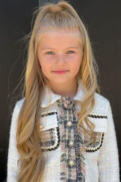 Kız Çocuk Önü Düğmeli Cep Detaylı Gömlek Ekose Desenli Kahverengi Etekli Takım  3-12 Yaş