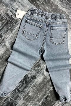 Erkek Çocuk Beli Lastikli İp Detaylı Jogger Kot Pantolon