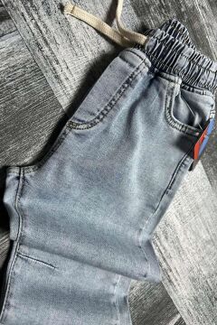 Erkek Çocuk Beli Lastikli İp Detaylı Jogger Kot Pantolon