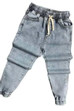 Erkek Çocuk Beli Lastikli İp Detaylı Jogger Kot Pantolon