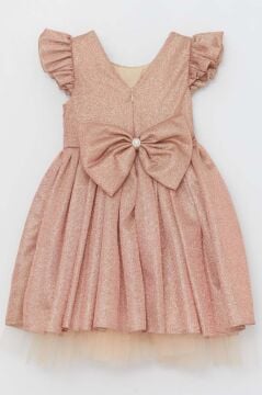 Kız Çocuk Parıldayan Bakır Elbise