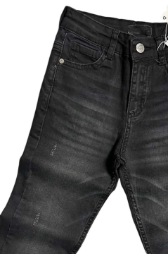 Erkek Çocuk Çift Cepli Likralı Gabardin Siyah Jean Pantolon