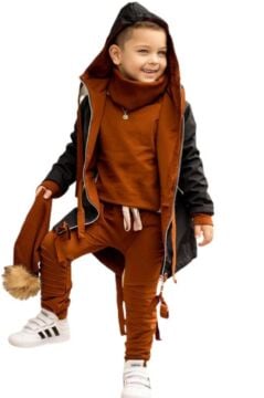 Kız Çocuk Mix Color Tül Detaylı Belden Bağlamalı Bordo Abiye