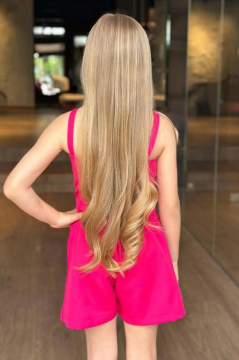 Kız Çocuk Fiyonk Detaylı İp Askılı Fuşya Şortlu Takım