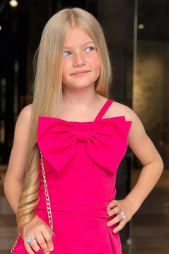 Kız Çocuk Fiyonk Detaylı İp Askılı Fuşya Şortlu Takım