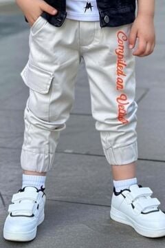 Erkek Çocuk Digital Kaplan Baskılı T-shirt Sırt Baskılı Sıfır Siyah Jean Ceket Alt Üst Takım